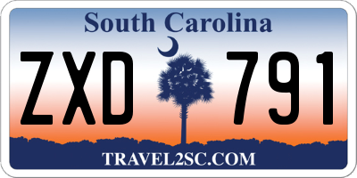 SC license plate ZXD791