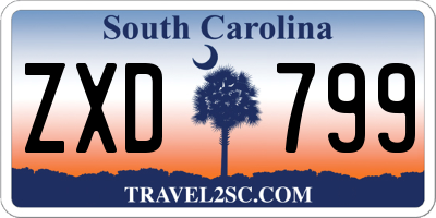 SC license plate ZXD799