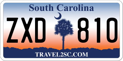 SC license plate ZXD810