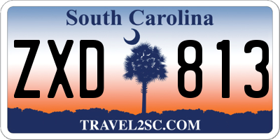 SC license plate ZXD813