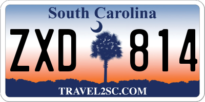 SC license plate ZXD814