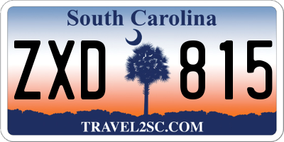 SC license plate ZXD815