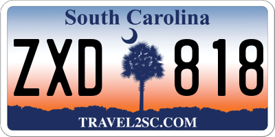 SC license plate ZXD818