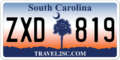 SC license plate ZXD819