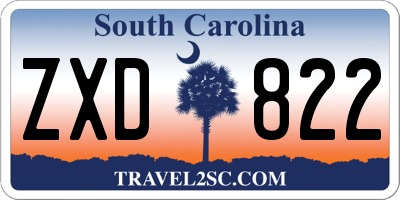 SC license plate ZXD822