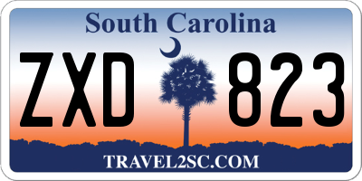 SC license plate ZXD823