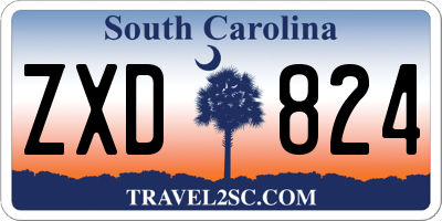 SC license plate ZXD824