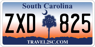 SC license plate ZXD825