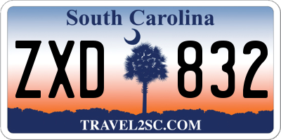 SC license plate ZXD832