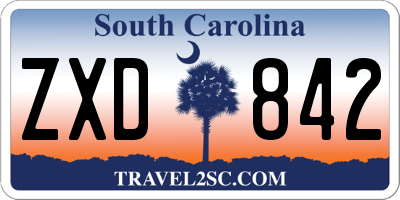 SC license plate ZXD842