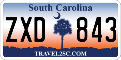 SC license plate ZXD843