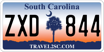 SC license plate ZXD844