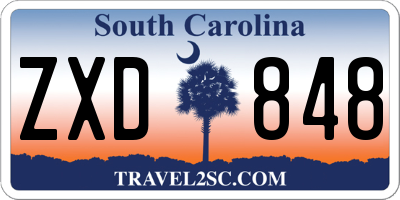 SC license plate ZXD848