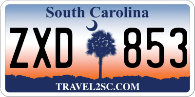 SC license plate ZXD853