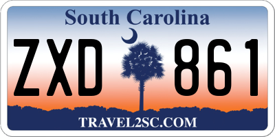SC license plate ZXD861