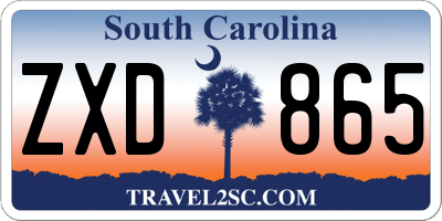 SC license plate ZXD865