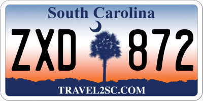 SC license plate ZXD872