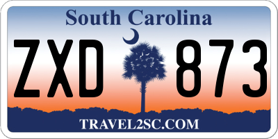 SC license plate ZXD873