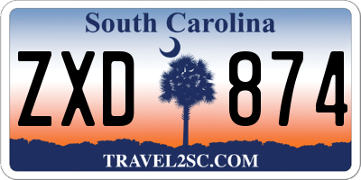 SC license plate ZXD874
