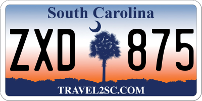 SC license plate ZXD875