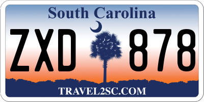 SC license plate ZXD878