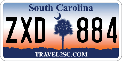 SC license plate ZXD884