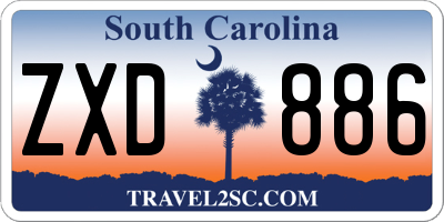 SC license plate ZXD886