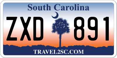 SC license plate ZXD891