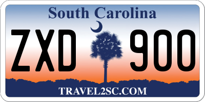 SC license plate ZXD900