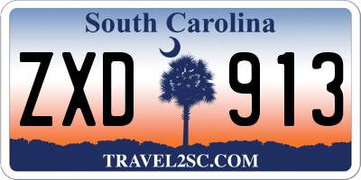 SC license plate ZXD913