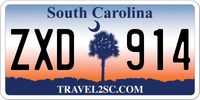 SC license plate ZXD914