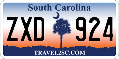 SC license plate ZXD924
