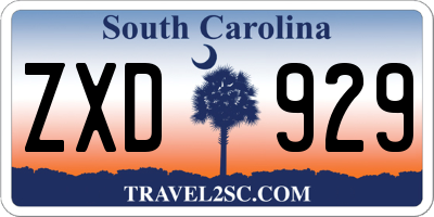 SC license plate ZXD929