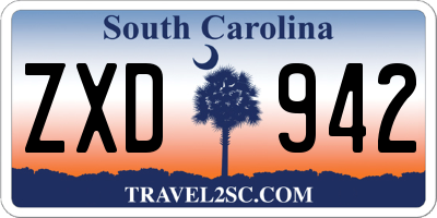 SC license plate ZXD942