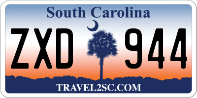 SC license plate ZXD944