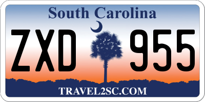 SC license plate ZXD955