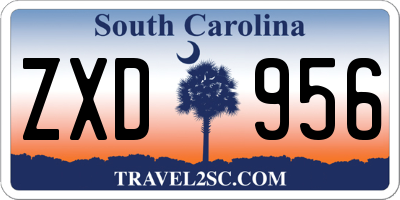 SC license plate ZXD956