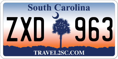 SC license plate ZXD963