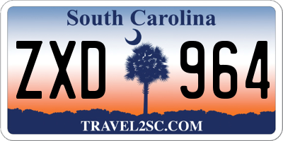 SC license plate ZXD964