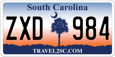 SC license plate ZXD984