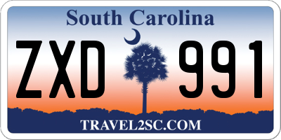SC license plate ZXD991