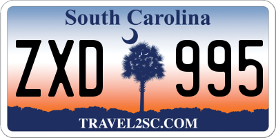 SC license plate ZXD995