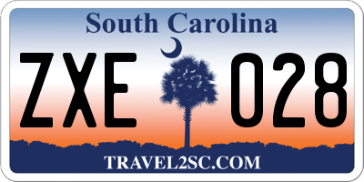 SC license plate ZXE028