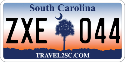 SC license plate ZXE044