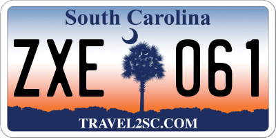 SC license plate ZXE061