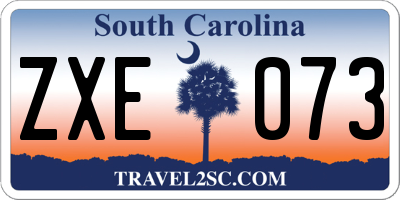 SC license plate ZXE073