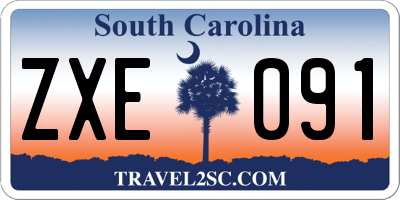 SC license plate ZXE091