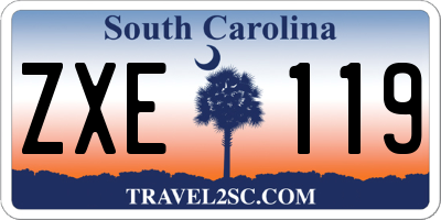 SC license plate ZXE119