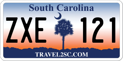 SC license plate ZXE121