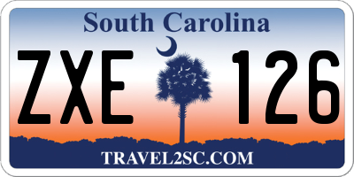 SC license plate ZXE126
